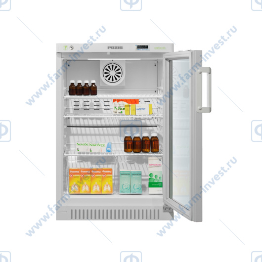 Холодильник фармацевтический ХФ-140-3 ПОЗиС (140 л) со стеклянной дверью и блоком управления БУ-М01