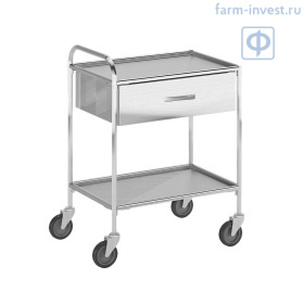Столик манипуляционный передвижной из нержавеющей стали МЕГИ 4Hospitals СМ548-МСК (МСК-5548)