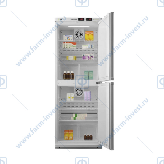 Холодильник фармацевтический двухкамерный ХФД-280 ПОЗиС (140/140 л) с металлическими дверями