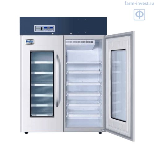 Холодильник фармацевтический Haier HYC-1378 (1378 л) с металлическими дверями со стеклянным окном