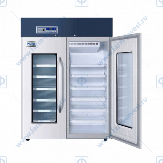 Холодильник фармацевтический Haier HYC-1378 (1378 л) с металлическими дверями со стеклянным окном
