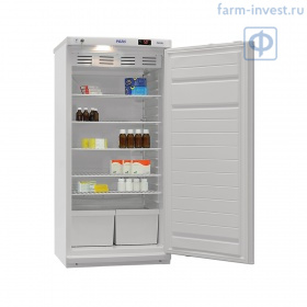 Холодильник фармацевтический ХФ-250-2 ПОЗиС (250 л) с дверью из металлопласта, серебро