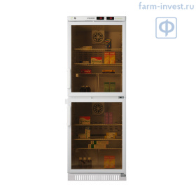 Холодильник фармацевтический двухкамерный ХФД-280(ТС) ПОЗиС (140/140 л) с тонированными стеклянными дверями