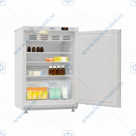 Холодильник фармацевтический ХФ-140 ПОЗиС (140 л) с дверью из металлопласта, серебро