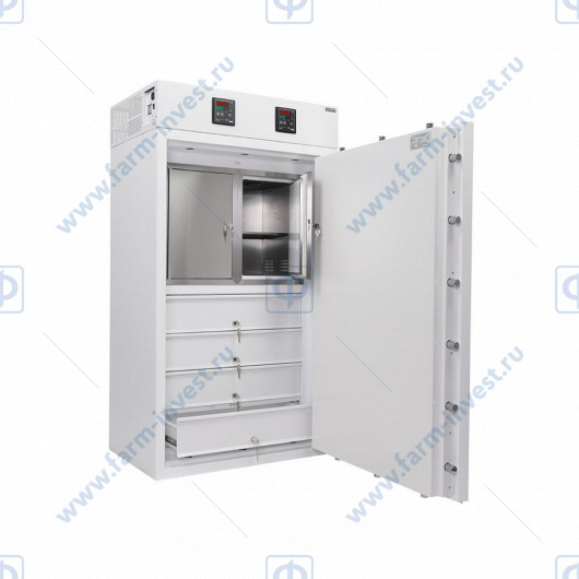 Сейф-термостат (сейф-холодильник) медицинский TS-3/25 двухкамерный (25/25 л) 3-го класса устойчивости к взлому