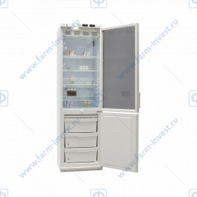 Холодильник комбинированный лабораторный ХЛ-340-1(ТС) ПОЗиС (270/130 л) с тонированной стеклянной дверью, дверью из металлопласта и блоком управления БУ-М01, серебро Холодильник комбинированный лабораторный ХЛ-340-1(ТС) ПОЗиС (270/130 л) с тонированной стеклянной дверью, дверью из металлопласта и блоком управления БУ-М01, серебро