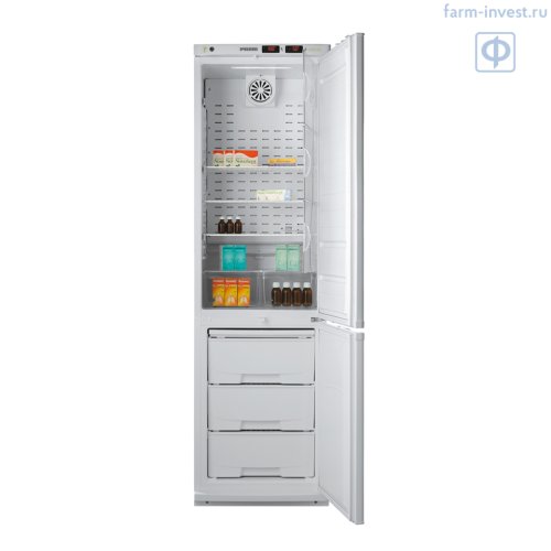 Холодильник комбинированный лабораторный ХЛ-340 ПОЗиС (270/130 л) с металлическими дверями