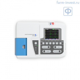 Электрокардиограф ЭКЗТ-01-Р-Д/2 (1/3-канальный) с комбинированным питанием, цветным экраном и бумагой 80 мм