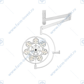 Светильник хирургический потолочный с аварийным питанием регулируемый одноблочный "ЭМАЛЕД 500"