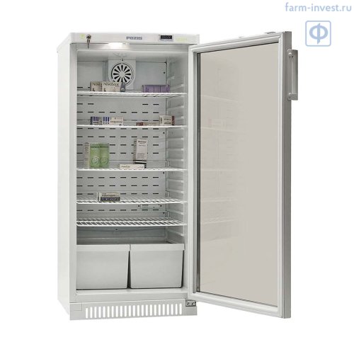 Холодильник фармацевтический ХФ-250-5(ТС) ПОЗиС (250 л) с тонированной стеклянной дверью и блоком управления БУ-М01
