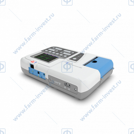 Электрокардиограф одно-трехканальный ЭКЗТ-01-Р-Д/2 с комбинированным питанием, цветным экраном и бумагой 80 мм