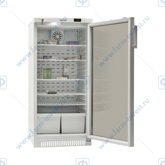 Холодильник фармацевтический ХФ-250-3(ТС) ПОЗиС (250 л) с тонированной стеклянной дверью