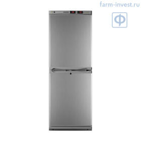 Холодильник фармацевтический двухкамерный ХФД-280 ПОЗиС (140/140 л) с дверями из металлопласта, серебро