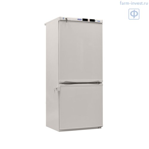 Холодильник комбинированный лабораторный ХЛ-250-1 ПОЗиС (170/80 л) с металлическими дверями и блоком управления БУ-М01