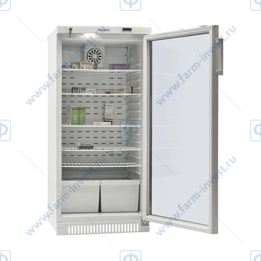 Холодильник фармацевтический ХФ-250-5 ПОЗиС (250 л) со стеклянной дверью и блоком управления БУ-М01