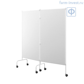 Ширма медицинская двухсекционная МЕГИ ШМ МСК-2302 на колесах