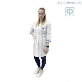 Халат медицинский женский с эмблемой Детский панадол (размер 46-48)