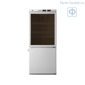Холодильник комбинированный лабораторный ХЛ-250-1(ТС) ПОЗиС (170/80 л) с тонированной стеклянной, металлической дверью и блоком управления БУ-М01