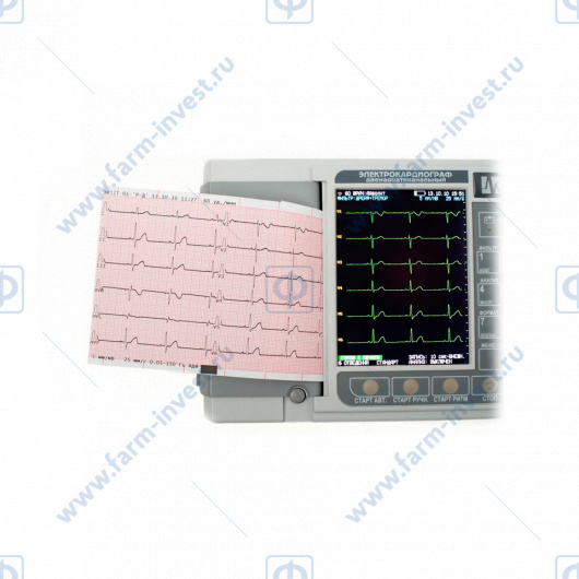 Электрокардиограф ЭК12Т-01-Р-Д (3/6/12-канальный) портативный с экраном 141 м и интерпретацией